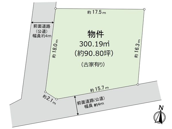 堺市東区菩提町一丁 古家付土地 区画図 堺市東区菩提町一丁 古家付土地 区画図