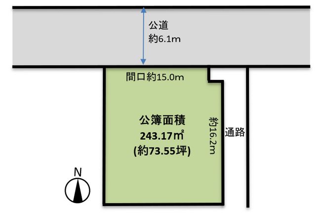 堺市南区三原台三丁 古家付土地 区画図 堺市南区三原台三丁 古家付土地 区画図