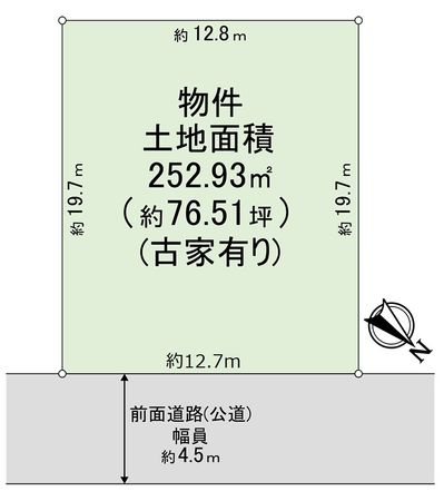 河内長野市北貴望ケ丘 古家付土地 区画図