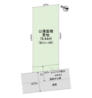 泉佐野市湊2丁目 土地 区画図