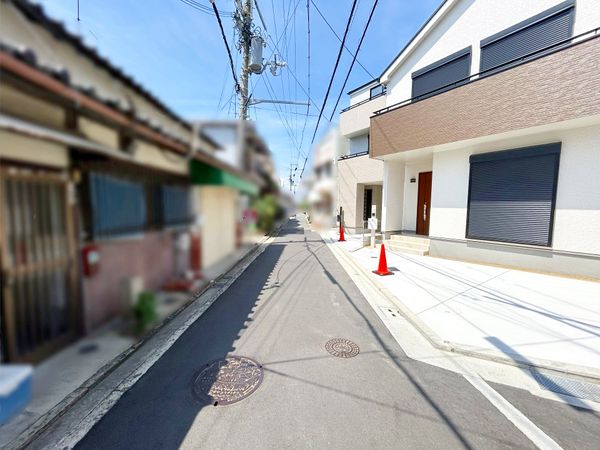 日置荘西町一丁 A号棟 前面道路含む外観 日置荘西町一丁 A号棟 前面道路含む外観