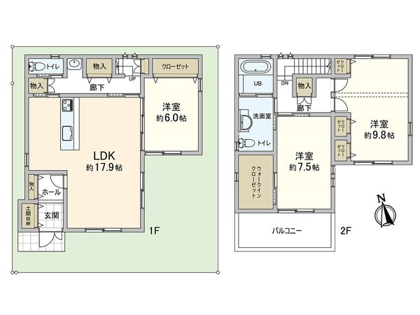 堺市北区金岡町 戸建 間取図(平面図)