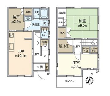 堺市北区大豆塚町2丁 間取図(平面図)
