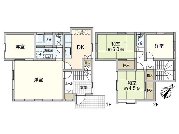羽曳野市恵我ノ荘一丁目 戸建 間取図(平面図)