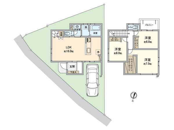 堺市北区百舌鳥本町ニ町 1号地 間取図(平面図) 堺市北区百舌鳥本町ニ町 1号地 間取図(平面図)
