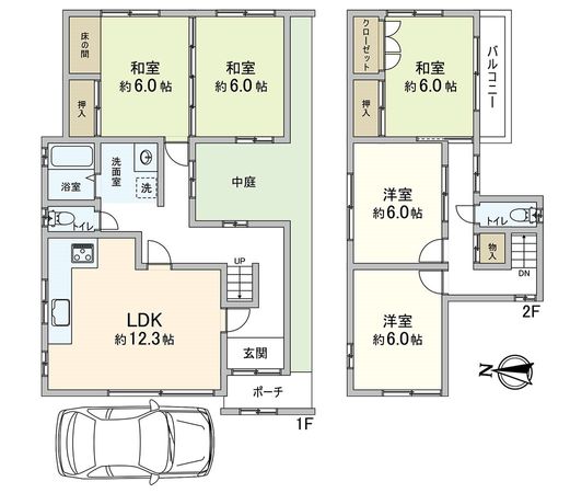 堺市北区奥本町1丁 間取図(平面図)
