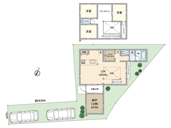堺市東区日置荘西町3丁 間取図(平面図)