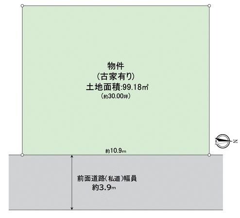 堺市南区鴨谷台1丁 敷地概略図