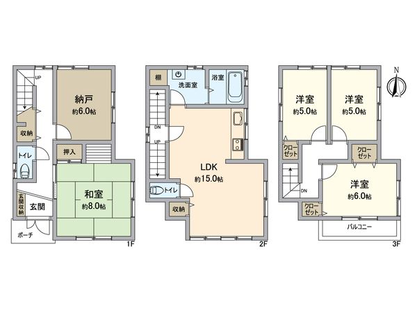 富田林市須賀3丁目 間取図(平面図) 富田林市須賀3丁目 間取図(平面図)