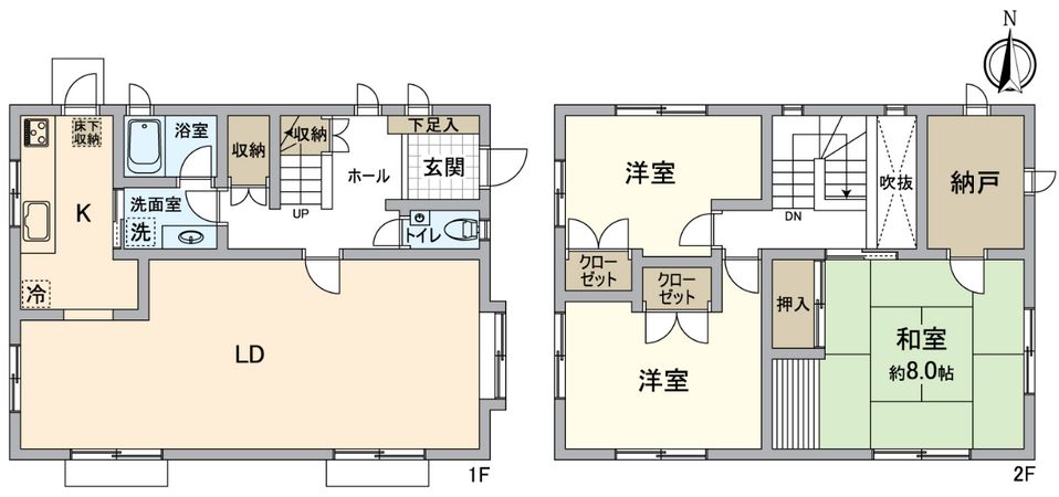河内長野市桐ケ丘 間取図(平面図) 河内長野市桐ケ丘 間取図(平面図)