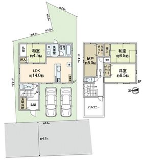 羽曳野市はびきの5丁目 間取図(平面図)