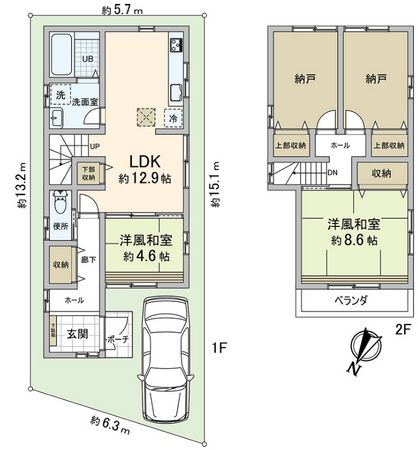 堺市北区百舌鳥西之町1丁 間取図(平面図)