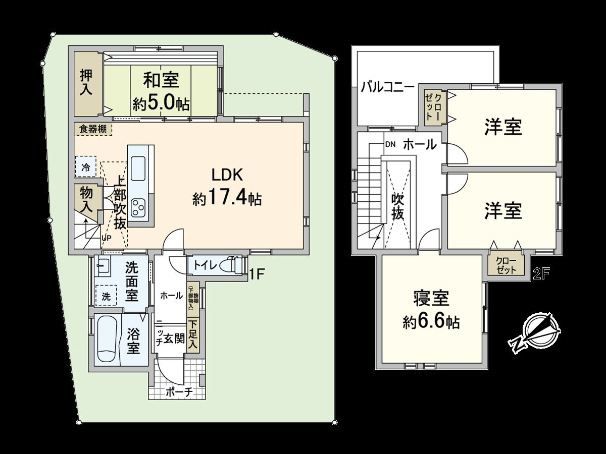 生駒郡三郷町立野北1丁目 間取図(平面図) 間取図(平面図)