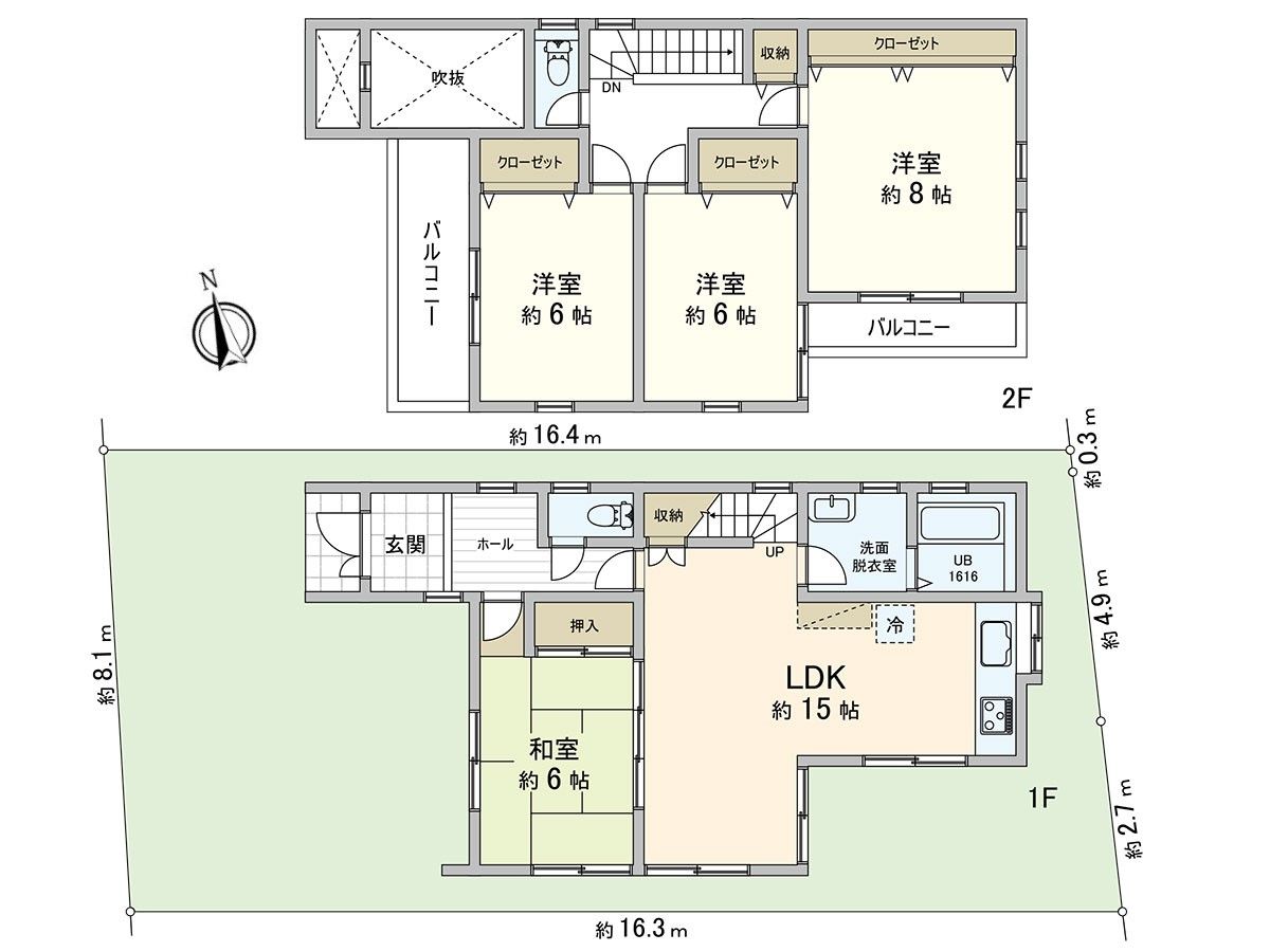 貝塚市澤 間取図(平面図) 間取図(平面図)