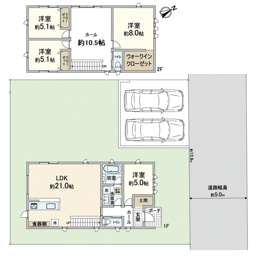 河内長野市緑ケ丘北町 間取図(平面図) 間取図(平面図)