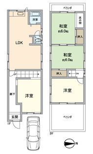 堺市東区北野田 間取図(平面図)