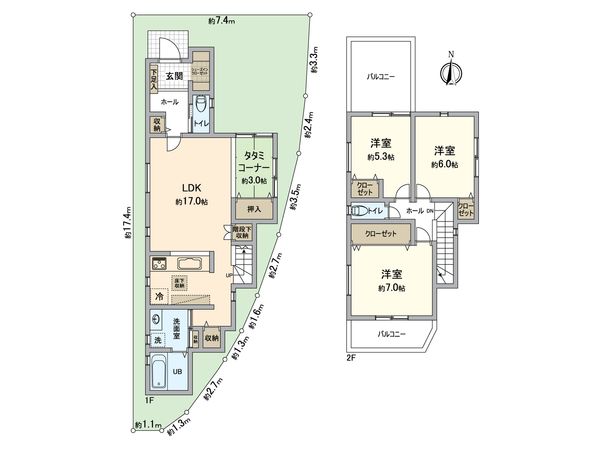 堺市北区百舌鳥梅北町3丁 間取図(平面図)