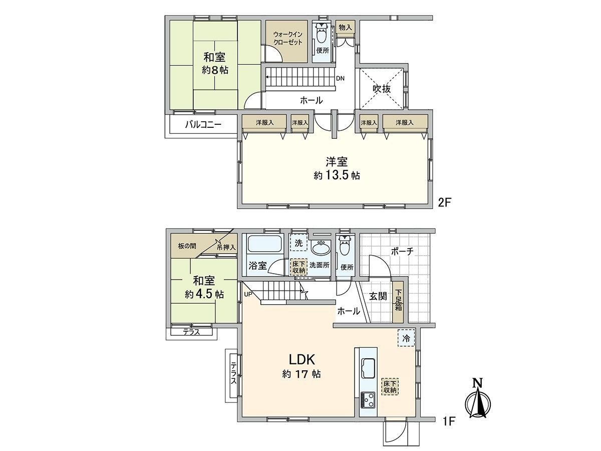 富田林市寺池台5丁目 間取図(平面図) 間取図(平面図)
