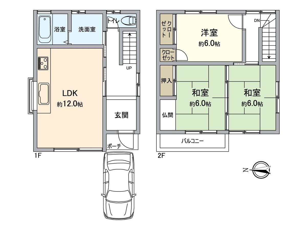 堺市美原区多治井 間取図(平面図) 間取図(平面図)