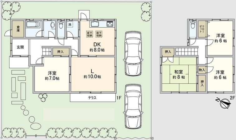 堺市美原区さつき野西1丁目 間取図(平面図) 堺市美原区さつき野西1丁目 間取図(平面図)