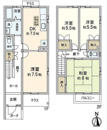 堺市中区八田寺町 間取図(平面図) 堺市中区八田寺町 間取図(平面図)