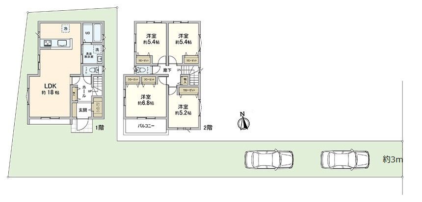 堺市西区家原寺町1丁新築 A号地 間取図(平面図) 堺市西区家原寺町1丁新築 A号地 間取図(平面図)