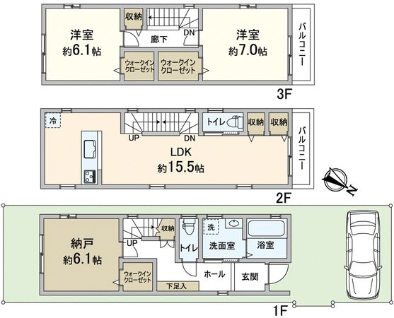 堺市北区百舌鳥西之町3丁 戸建 間取図(平面図) 堺市北区百舌鳥西之町3丁 戸建 間取図(平面図)