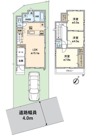 日置荘西町一丁 C号棟 間取図(平面図)