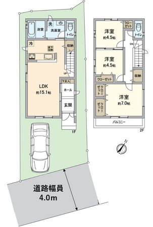 日置荘西町一丁 D号棟 間取図(平面図)