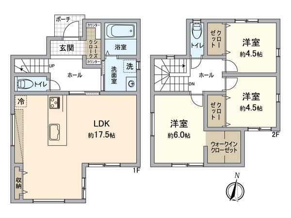 堺市北区金岡町 戸建 間取図(平面図)