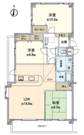 エーデ城山 間取図(平面図) エーデ城山 間取図(平面図)