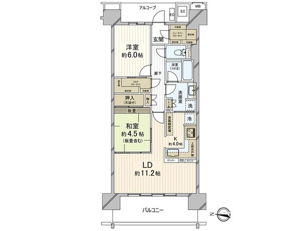 なかもずオールズ グランコート 間取図(平面図)