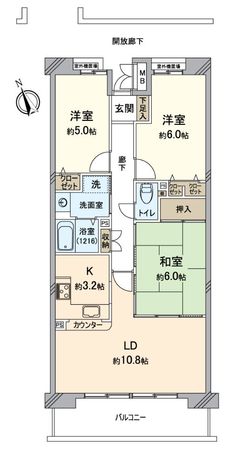 ヴィルメゾン上野芝 間取図(平面図)