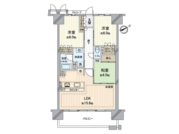 シャルマンフジ新金岡ラプラス 間取図(平面図) シャルマンフジ新金岡ラプラス 間取図(平面図)
