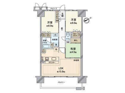 シャルマンフジ新金岡ラプラス 間取図(平面図)