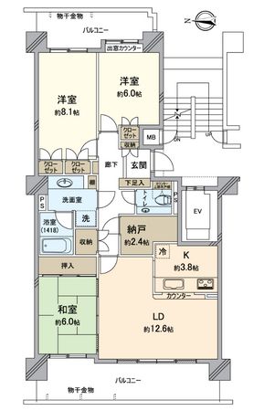 南貴望ヶ丘パークホームズ 間取図(平面図) 間取図(平面図)