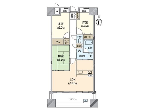 シャルマンフジ泉北深井駅前ザステーションタワー 間取図(平面図)