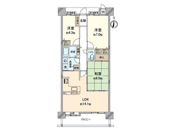 ユニライフ泉北深井駅前 間取図(平面図)