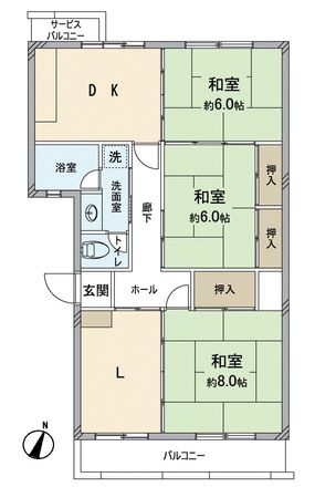 泉北宮山台団地 2-4号棟 間取図(平面図) 泉北宮山台団地 2-4号棟 間取図(平面図)