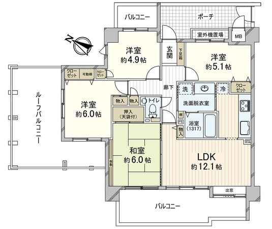 グリーンコーポ泉ヶ丘 間取図(平面図) 間取図(平面図)