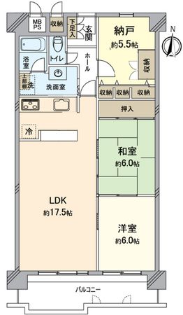 朝日プラザ松原Ⅱ 間取図(平面図)