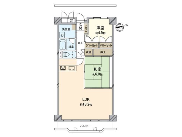 コスモハイツ光明池 A棟 間取図(平面図)