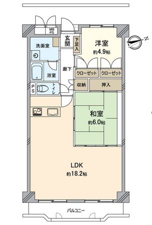 コスモハイツ光明池 A棟 間取図(平面図)