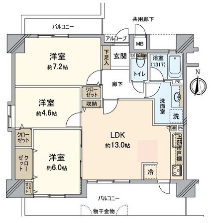 シャルマンフジマイセレクトなかもず駅前ハートクロス 間取図(平面図) シャルマンフジマイセレクトなかもず駅前ハートクロス 間取図(平面図)