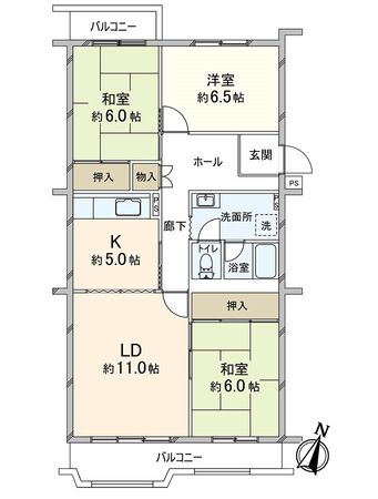 光明池駅前第3住宅 3-17棟 間取図(平面図) 光明池駅前第3住宅 3-17棟 間取図(平面図)
