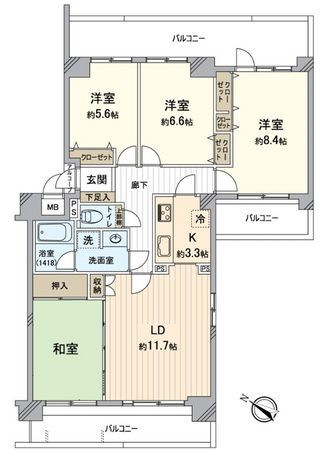 藤和ライブタウン千代田 間取図(平面図)