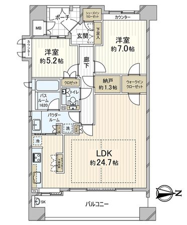 シティハウス泉北晴美台 間取図(平面図)