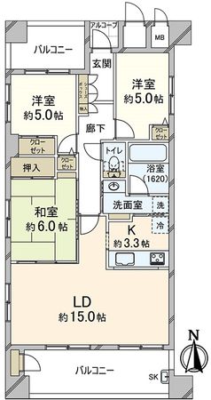 ディークラディア金剛 間取図(平面図)
