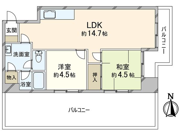 金岡グランドハイツ 間取図(平面図)