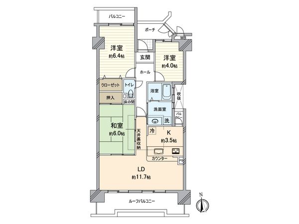 グリーンコーポ金剛 間取図(平面図)